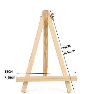 9.4 Inches Tall Wood Easels Set of Tabletop Display Easels, Art Craft Painting Easel Stand for Artist Adults Students (6pack) - style: 6pack