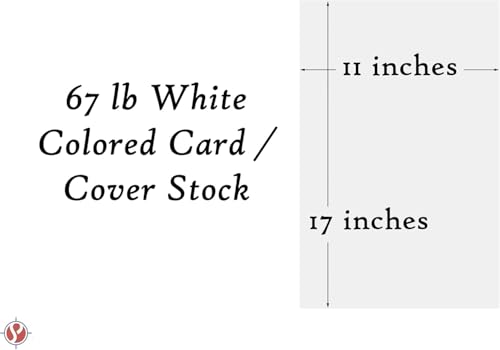 Vellum Bristol Cover 67 Pound, Smooth Finish, 250 Sheets Pack. – Premium Heavyweight Cardstock for Crafting, Printing, and Professional Projects, Acid-Free. (1, White, 11"x17") - color: White, size: 11"x17"
