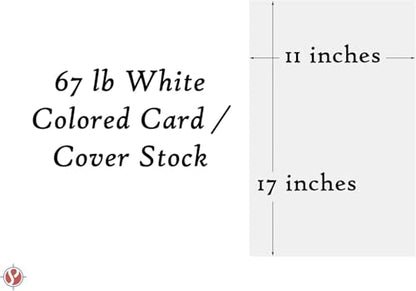 Vellum Bristol Cover 67 Pound, Smooth Finish, 250 Sheets Pack. – Premium Heavyweight Cardstock for Crafting, Printing, and Professional Projects, Acid-Free. (1, White, 11"x17") - color: White, size: 11"x17"