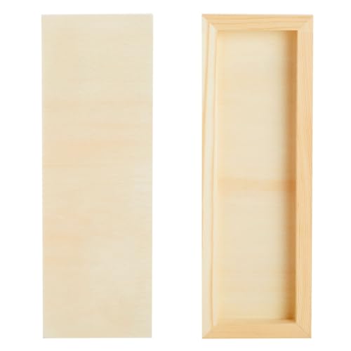 Bright Creations Unfinished Wood Canvas Boards - Boards for Crafting & Painting - Hanging Wood Sign & Wall Decor - 4 x 12 in, Pack of 6 - size: 4x12 inch