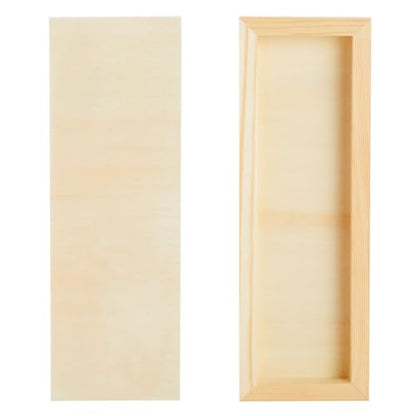 Bright Creations Unfinished Wood Canvas Boards - Boards for Crafting & Painting - Hanging Wood Sign & Wall Decor - 4 x 12 in, Pack of 6 - size: 4x12 inch
