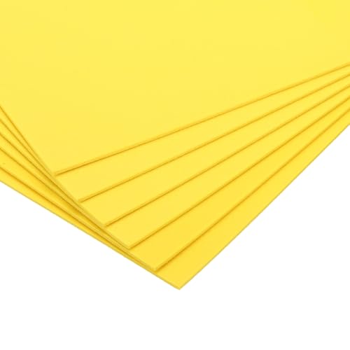 uxcell Yellow EVA Foam Sheets 7.9 x 5.7in 2mm Thickness for Crafts DIY, 6 Pcs - color: Yellow