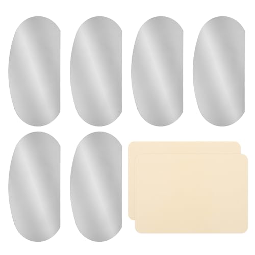 YOKIVE 6Pcs Steel Pottery Tools, Serrated Scraper Clay Ribs 3.94" x 1.97" Stainless Steel Sculpture Modeling Cutter Ceramic Tools with 2 Beige Chamois Cloth - color: Beige Chamois Cloth, size: 3.94" x 1.97"