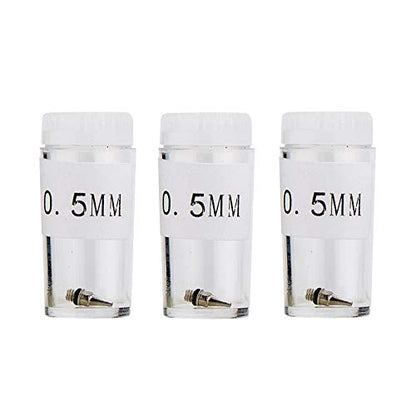 3PCS 0.5mm Airbrush Nozzles and Needles Replacement Parts with 11 in 1 Airbrush Cleaning Repair Tool for Airbrush Gun - size: 3PCS 0.5mm Nozzle and Needles/Cleaning Kit