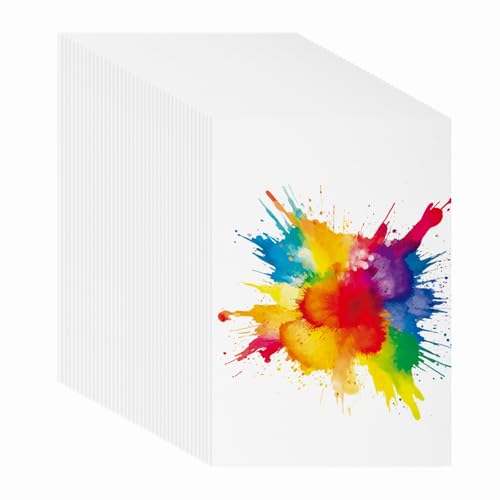 PATIKIL 128 Sheets Cotton Watercolor Paper 140lb/300 GSM Cold Press Water Coloring Paint Paper for Art Painting Watercolor Drawing Artist, 5x8 Inch - size: 5x8 Inch