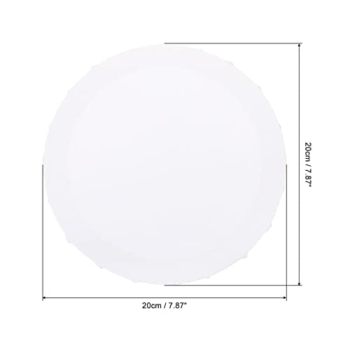 PATIKIL Paint Canvases Panel for Painting, 2 Pack 8x8 Inch Round Wood Frame Stretched Blank Art Board Panels for Acrylic, Oil, Tempera Painting, White - size: 8x8 Inch