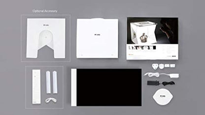 Foldio2 Plus + Extra Lights (15inch Lightbox for Product Photography with Extra Lights / 15" x 15" / Portable Studio, Dimmable LED Chips, CRI 97+, Background Sheet Included) - size: Foldio2 Plus + Extra Lights