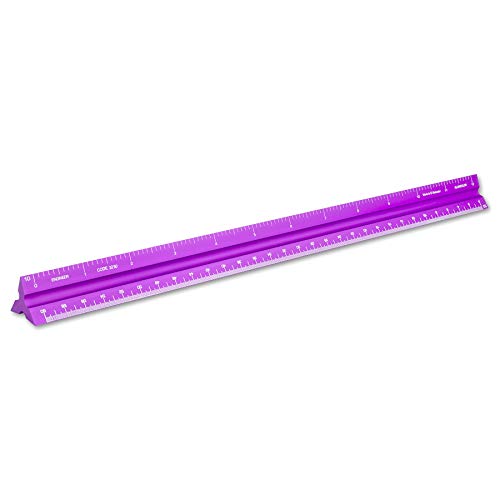 Alumicolor Aluminum Engineer Solid Drafting Scale, 12IN, Purple - color: Purple, size: 12 Inch, style: Engineer