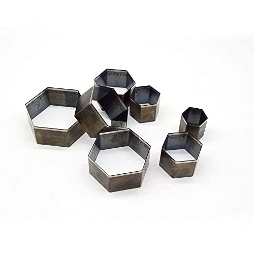 Alloy Steel Hexagon Shape Cutting Die for Cardboard, Leather, PVC, Fabric Good Helper for Handicraft (Steel08) - color: Steel08