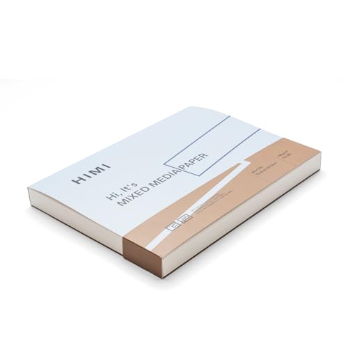 HIMI Mix Media Paper Pad 9X12''(180g/m²) 90 Sheets Mix Paper Pad, Side Wire Bound, Fine Texture, in Gouache Acrylic Art Pad for Sketching, Ink Sketch Book, Art Supplies Drawing Pad Gift (Blue) - color: Blue