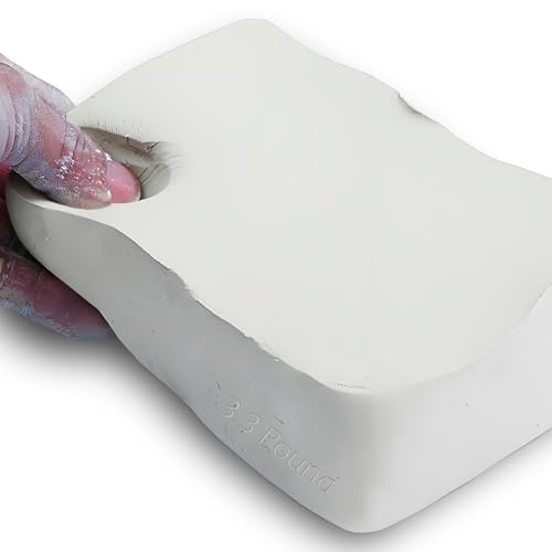 ReArt Air Dry Modeling Clay 3.3LBS, for Sculpting, Wheel Throwing, Hand Building, All-Purpose Modeling Clay (White) - color: White
