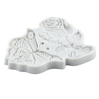 Butterfly Rose Polymer Clay Molds Butterfly Flower Silicone Mold - color: Style K