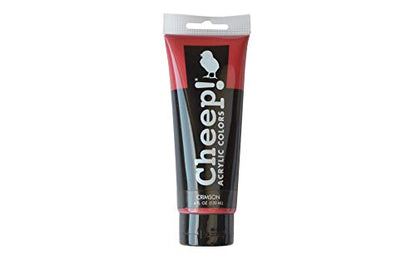 Cheep! Acrylic Paints, 4 oz. Tube - Crimson, Perfect for Artists - Quality Acrylic Paint Heavy Body Paint Artist and Student - color: Crimson