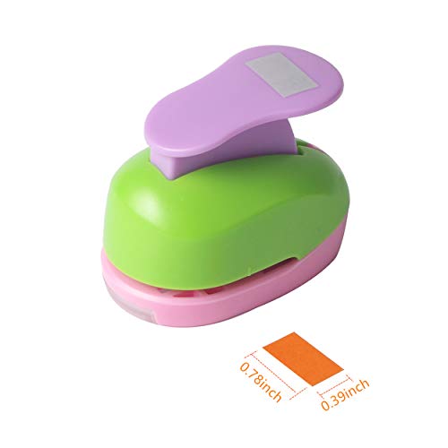 Rectangle Punch 1 inch Craft Lever Punch Handmade Paper Punch for Crafting Scrapbooking, DIY Card Making Candy Color by Random 1 inch Rectangle - color: 1 inch Rectangle