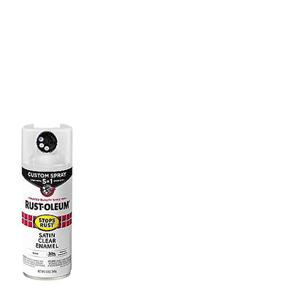 Rust-Oleum Stops Rust Custom 5-in-1 Spray Paint, Satin Clear - color: Satin Clear, size: 12 Ounce (Pack of 6)