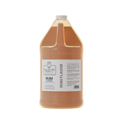Collective Aromas Co. Caribbean Rum Flavoring Emulsion for Baking, Desserts & Beverages, Concentrated Heat-Stable Rum Flavor, Rich Bakery Style Aroma for Cake, Cookies, Frostings, 1 Gallon (128 fl oz) - size: Caribbean Rum - 1 Gallon (128 fl oz)