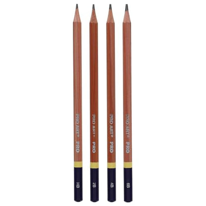 Parrot PRO Art 54119-197Pro-Art PA306100 Pro Art Sketching Pencils 4/Pkg-HB, 2B, 4B, 6B (456023) - style: Graphite Drawing Pencils (HB to 6B) 4 Piece Set