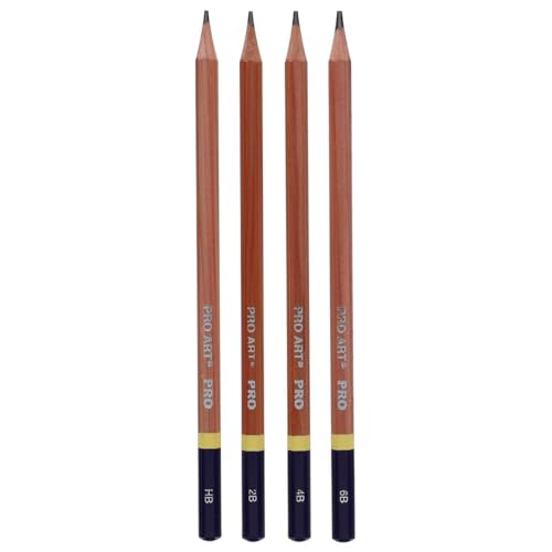 Parrot PRO Art 54119-197Pro-Art PA306100 Pro Art Sketching Pencils 4/Pkg-HB, 2B, 4B, 6B (456023) - style: Graphite Drawing Pencils (HB to 6B) 4 Piece Set