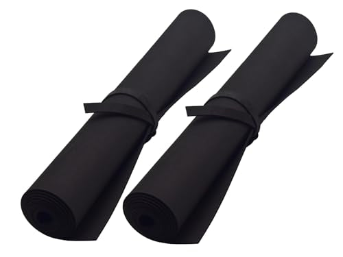 EVA Foam Roll | High Density 85kg/m3 | 2mm Thick | 48"x14" | Ideal for Cosplay, Crafts, DIY Projects (Black 2pcs) - color: Black 2pcs