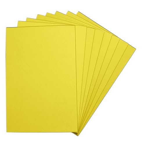 Yellow EVA Foam Sheets, 6 x 9 Inch, 2mm Thick – Foam Paper for DIY Arts and Crafts, School Projects, and More – 8 Pack - color: Yellow