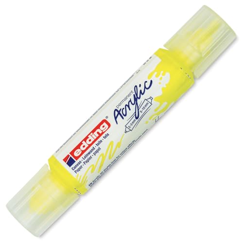 edding 5400 Acrylic 3D Double Liner, Neon Yellow - color: Neon Yellow