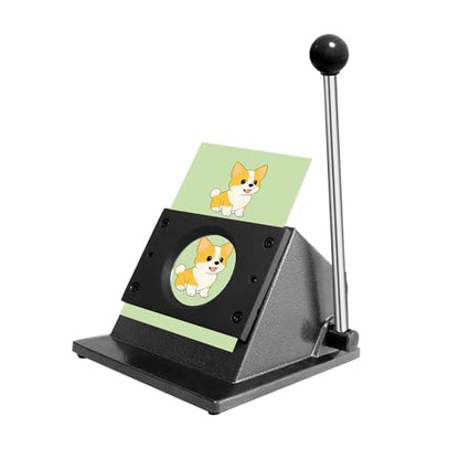 1.26"/32mm Button Paper Cutter, 1.73”/44mm Diameter Circle Cutter Circle Punch, 44mmGraphics Punch Cutter, 44mm Die Cut Machine for 1.26"/32mm Mode Buttons Machine (1.73”/44mm Cutting Diameter)