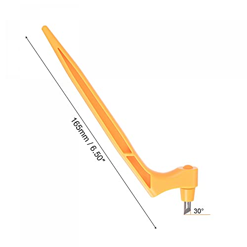 uxcell Craft Cutting Tools, 360 Degree Rotating Blades Stainless Steel Cutter with 15 Degree Blade for DIY Crafts Stencils Scrapbooks, Yellow - color: Yellow
