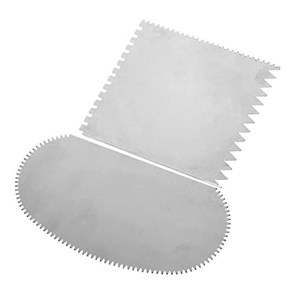 Feqsky 5Pcs Ceramic Tools, Steel Serrated Scraper Pottery Clay Silicone Scraper for Polymer Clay Scraper Pottery Tools Scraper Crafts Kit
