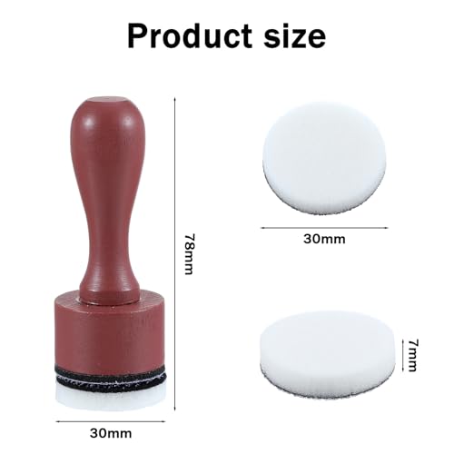 Oruola 13Pcs Ink Blending Tool, Brown Ink Blending Brushes and 12 Pcs Replacement Refill Sponge Domed Foam Pads Art Supplies for Scrapbooking Painting Drawing Art Supplies Distressing Blending