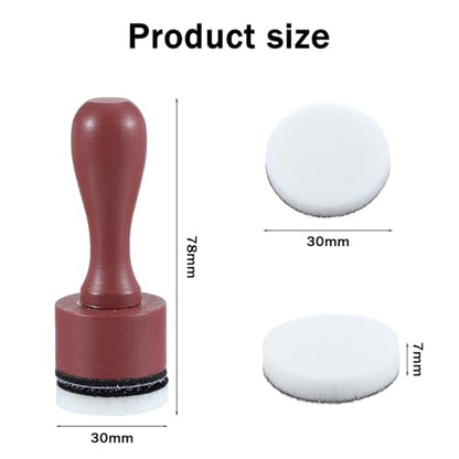 Oruola 13Pcs Ink Blending Tool, Brown Ink Blending Brushes and 12 Pcs Replacement Refill Sponge Domed Foam Pads Art Supplies for Scrapbooking Painting Drawing Art Supplies Distressing Blending