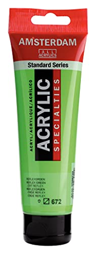 Amsterdam Standard Series Acrylic Tube 120ml Reflex Green 672 (17096722) - color: Reflex green, size: 4.06 Fl Oz (Pack of 1)