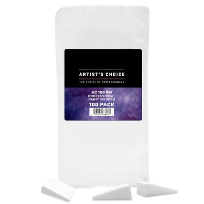Artist's Choice Paint Sponge Wedges, Angled Foam Applicators, 100 Pack | Latex-Free, for Art, Crafts, Stencils, Faux Finish, Face Painting, Pumpkin Carving & Halloween Decor