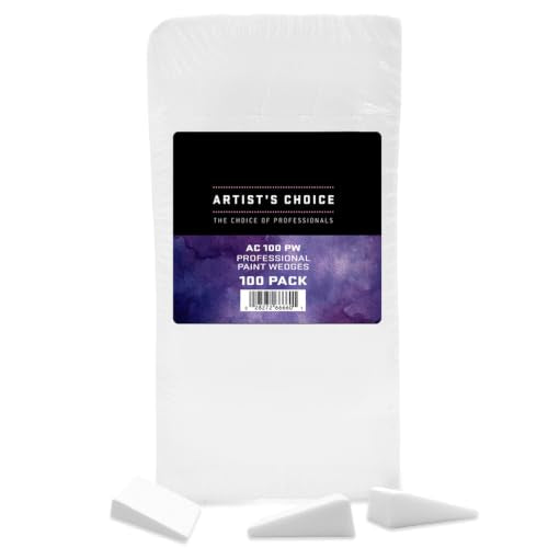 Artist's Choice Paint Sponge Wedges, Angled Foam Applicators, 100 Pack | Latex-Free, for Art, Crafts, Stencils, Faux Finish, Face Painting, Pumpkin Carving & Halloween Decor