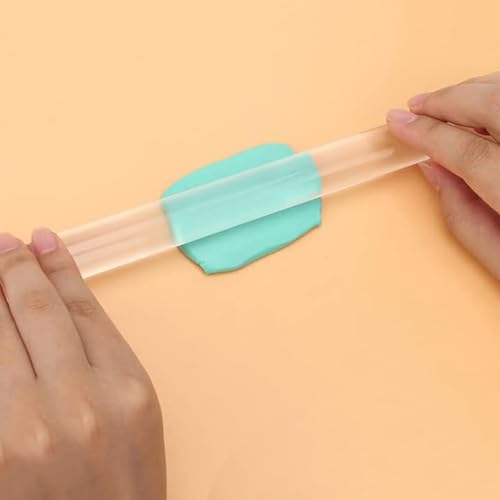 8Pcs Polymer Clay Cutter Tools, Acrylic Roller Clay Rolling Pin, Clear Rectangle Shape Sheet Backing Board, Slicer Shaping Knife, Wire Texture, Detail Needle,Scraper, Modeling Carving Jewelry Supplies