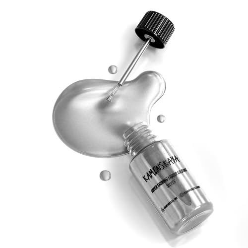 KAMENSKAYA Silver Leaf Paint, Liquid Gilding Paint, 0.68 fl oz | Liquid Leaf Paint with Natural Metallic Pigment, Strong Shine, One-Coat Coverage, Built-In Brush – Made in EU - color: Silver, size: 0.68 Fl Oz (Pack of 1)