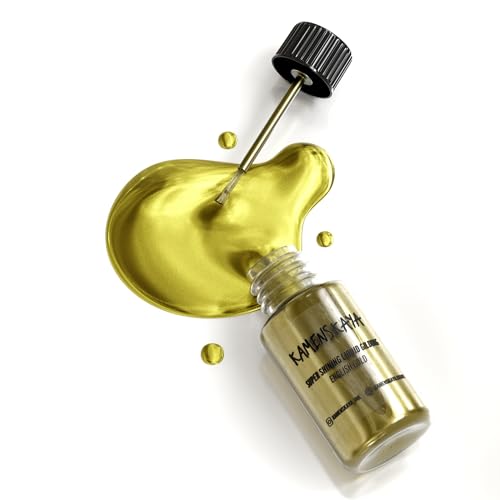 KAMENSKAYA English Gold Leaf Paint, Liquid Gilding Paint, 0.68 fl oz | Liquid Leaf Paint with Natural Metallic Pigment, Strong Shine, One-Coat Coverage, Built-In Brush – Made in EU - color: English Gold, size: 0.68 Fl Oz (Pack of 1)