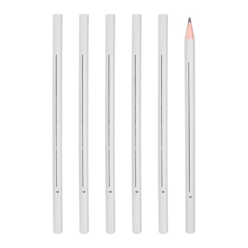 PATIKIL B Graphite Pencils for Drawing, 6Pcs Sketching Pencils Wood Art Supplies Set Hexagonal Pen Break-Resistant Lead for Painting Sketching Artist Design - style: B