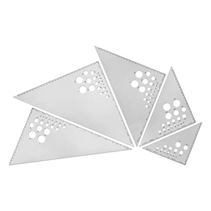 Alumicolor Aluminum 8 Inch Calibrated Drafting Triangle, 45/90 Degree