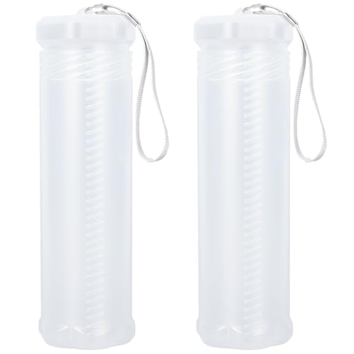 GORGECRAFT 2Pcs Extendable Artist Storage Tube Plastic Brush Case Clear Long Paint Watercolor Pen Pencil Container Organizer Holder with Carrying Lanyard for Paintbrush Drawing Makeup Artist Travel - style: Style 1