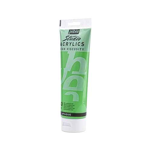PEBEO Studio Acrylics High Viscosity, Fine Acrylic, 250 ml - Cadmium Green Hue (169-043) - color: Cadmium Green Hue, size: 8.45 Fl Oz (Pack of 1)