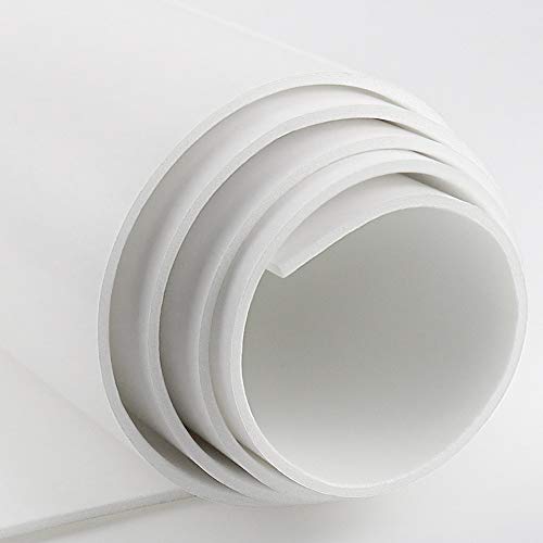 DGSL Neoprene Adhesive Foam Sheets, 12'' W x 118'' L x 1/18'' Thick Sponge Self Adhesive Rubber Padding Sheet Closed Cell Foam Sheet Roll for DIY, Multi-Function Soundproof Rubber Mat, White - color: White, size: 12 in x 118 in x 1/8 Inch