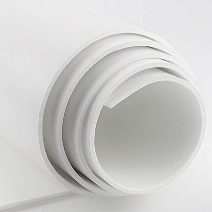 DGSL Neoprene Adhesive Foam Sheets, 12'' W x 118'' L x 1/18'' Thick Sponge Self Adhesive Rubber Padding Sheet Closed Cell Foam Sheet Roll for DIY, Multi-Function Soundproof Rubber Mat, White - color: White, size: 12 in x 118 in x 1/8 Inch