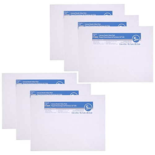 Artist's Loft Value Pack Canvas Panels, 6 Packs: 5 ct. (30 Total) Necessities - size: 6\ x 8\