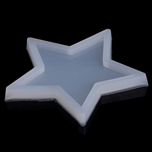 Glossy Five-Pointed Star Ornaments Silicone Epoxy Resin Mold Keychain Pendant Jewelry for Valentines