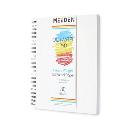MEEDEN 9"x 12" Oil Pastel Paper Pad: 140lb/300gsm, 30 Sheets Fine Textured - size: 9"x12"