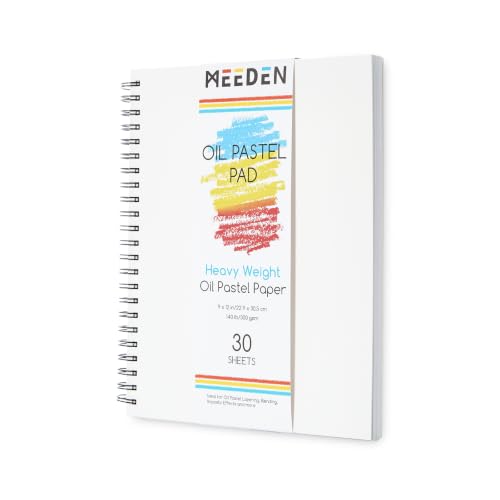 MEEDEN 9"x 12" Oil Pastel Paper Pad: 140lb/300gsm, 30 Sheets Fine Textured - size: 9"x12"