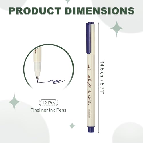 PATIKIL Fineliner Colored Pens, 12 Pcs Purple Felt Brush Tip Fineliner Marker Waterproof Ink Watercolor Coloring Book Art Supplies Set for Artist Journaling Scrapbooking - color: Purple