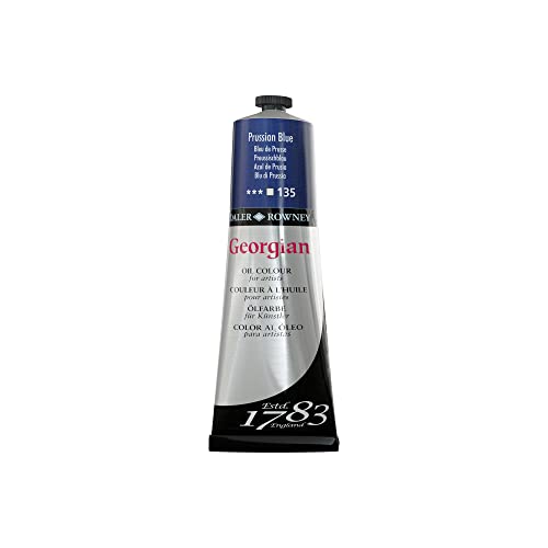 Daler Rowney Georgian Oil Paint, Aluminium Tube, 7.61oz - 225 ml, Prussian Blue