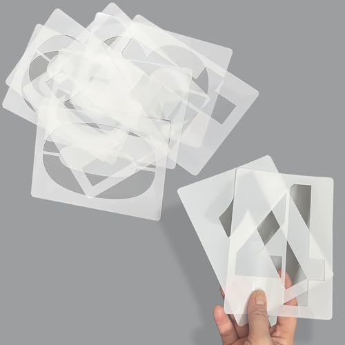 6 Inch Plastic Number Stencils Kit 0-9 – Reusable Address & Digital Number Painting Templates for Cake, Mailbox, Road, Parking Lot, Door, Truck Signs - color: 6 Inch