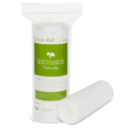Intrinsics 100% Pure Cotton Roll (1lb) – 12” Wide 100% Cotton Coil | Premium Esthetician Supplies for Facials, Waxing & Skincare | High Absorbency and Hypoallergenic
